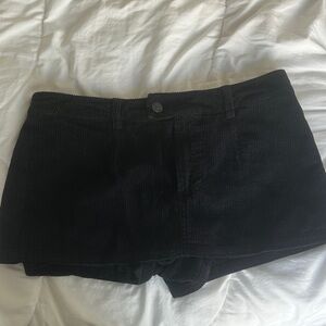 We The Free Black High Waist Corduroy Shorts